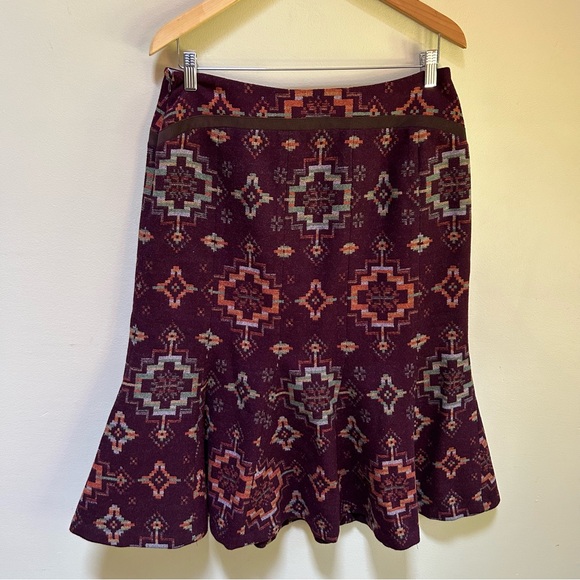 Pendleton ~ Wool Button Navajo Southwestern Vest AND Flare Midi Skirt in size 10 - Picture 10 of 13
